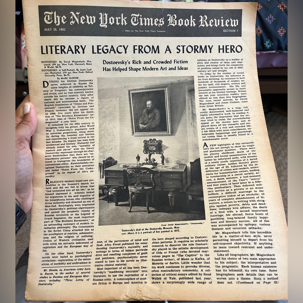 📰 The New York Times 1963 May 26 Book Review Section 7 Magazine Vintage